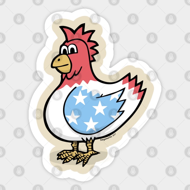 American Style Chicken Sticker by Siegeworks